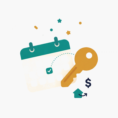 Calendar and key for closing day